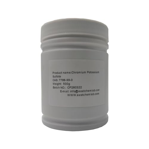 EASTCHEM Chromium Potassium sulfate dodecahydrate, Chromium Alum, Potassium Chromium Alum, Crystallization Experiment, Chemical reagents (500g/17.6oz)