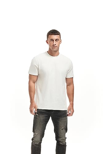 VEIISAR Men's Crew Neck T Shirt - Fitted Elastic Tees Fresh Print Tshirts - Pattern & Color 20+3