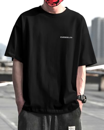 Image of Noble Monk Men's Round Neck Half Sleeve Oversized Printed Tshirt
