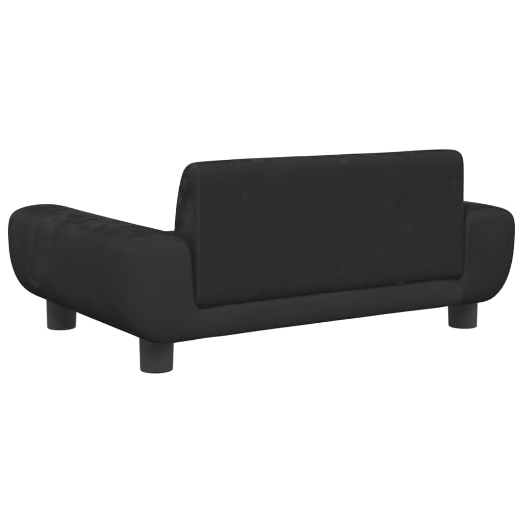 Homgoday Canapé pour enfants, noir, 70 x 45 x 33 cm, en velours, canapé, salon, canapé, salon, canapé, canapé, jardin, salon, terrasse extérieure, mobilier