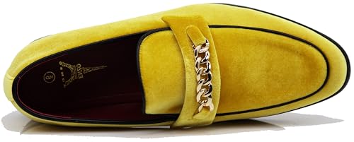 Image of Enzo Romeo Plum05 Men's Dress Loafers Elastic Slip on with Buckle Fashion Shoes