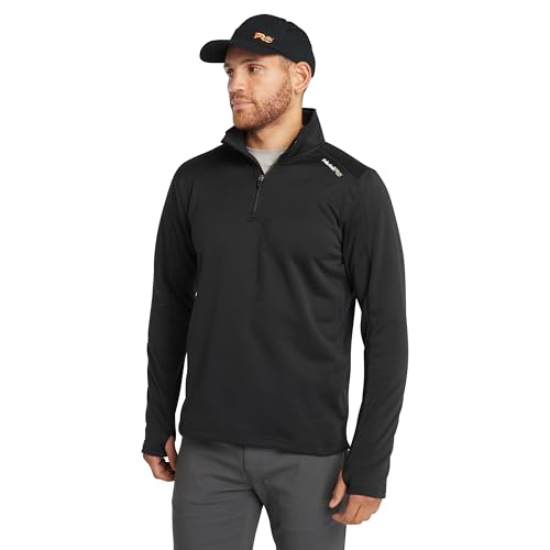 Image of Timberland PRO Men's 1/4 Zip Understory Fleece Top Outdoors Equipment, Jet Black, S