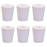 Tastebar Conical Silicone Stoppers, 6 Pcs:3pcs with Hole for Airlock Stopper and 3pcs without hole. Carboy Airlock Stopper, Silicone Rubber Plugs for Homebrewing Beer/Wine (3#)