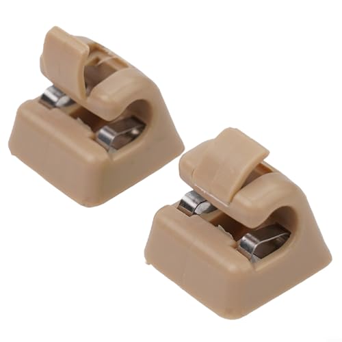 2Pcs Sun Visor Clip Holders For Mercedes W201 W123 W124 W126 W140, Nylon Replacement Brackets For Illuminated Mirrors, Interior Accessories To Secure Visors And Restore Car Look(Beige)