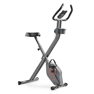 Sunny Health & Fitness Smart Foldable Exercise Bike, Portable Compact X-Bike for Indoor Cycling Workout, Cardio Training Machine for Home, Exclusive Bluetooth Connection With SunnyFit App