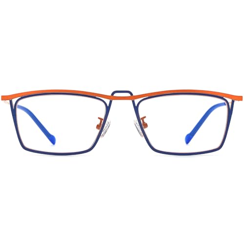 Image of FONEX Pure Titanium Glasses Frame Men Square Magnet Clip On Eyeglasses with Polarized Lens