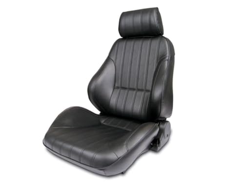 Procar 80-1000-51L Seat, Rally 1000 Series, Driver Side, Sliders, Reclining, Side Bolsters, Vinyl, Black, Each