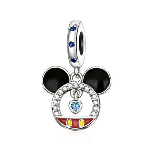 Image of S925 Sterling Silver Romantic Charm Pendant, Gifts for Family Friends Girlfriend, Valentine's Day Birthday Christmas Anniversary, Bracelet Necklace Bead Dangle Charm for Women Jewelry