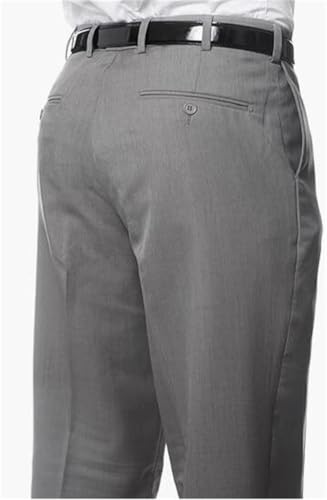 Casual Men Pants Men's Dress Pants Flat Front Loose Pants Lightweight Trousers Business Party Wedding2