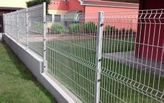 Panneau de clôture modulaire effacé treillis métallique soudé blanc 200 x 123 h