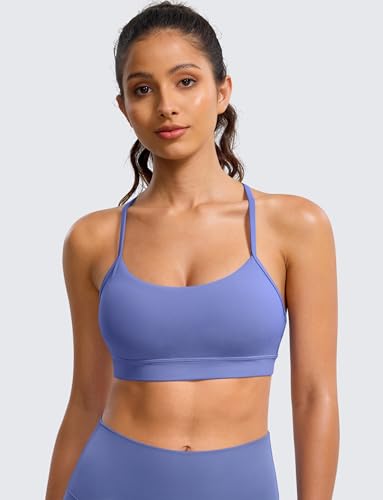 Image of BAYDI Clouduxi Y Back Sports Bra for Women - Padded Racerback Spaghetti Strap Low Impact Workout Yoga Bra, A-C Cups
