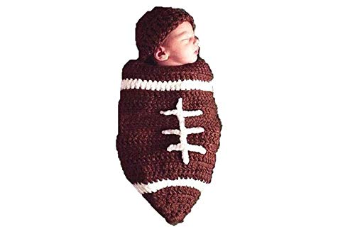 Matissa Baby Crochet Knit Costume Hat Rugby Ball