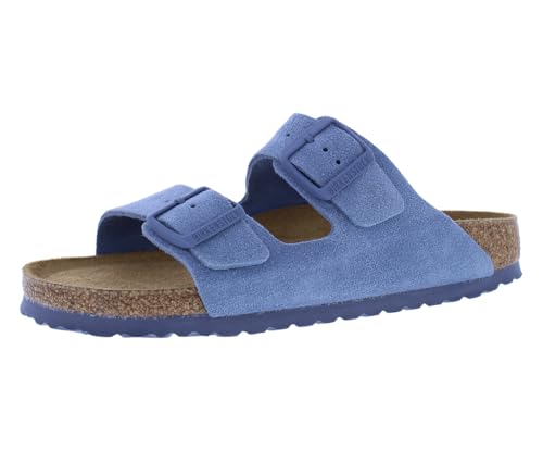 Image of Birkenstock Arizona BS Narrow Unisex Shoes Size 6, Color: Elemental Blue-Blue