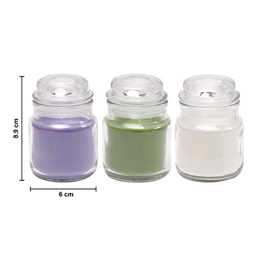 Image of Pure Source India Wax Jar Candle, Pack of 3, Jasmine;Lavender;Lemon Grass