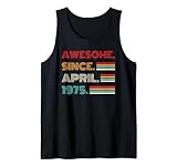 Photo Gallery awesome since april 1975 vintage birthday 1975 men women canotta Photo Gallery awesome since april 1975 vintage birthday 1975 men women canotta