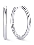 【Argent sterling 925 】Nos boucles d'oreilles créoles sont fabriquées en argent 925 ; robustes et durables ; pas faciles à déformer, de texture douce, lumineuses et brillantes, adaptées à la peau sensible