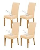 DASORY Water Repellent Dining Room Chair Covers Stretch Spandex Fabric Chair Cover Parsons Chair Sli