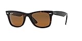 Geschlecht: Unisex. Ray-Ban RB2140 Original Wayfarer Unisex Sonnenbrille (Schildpatt-Rahmen/grüne Linse 902, 50)