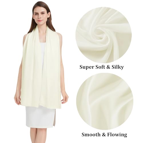 100% Mulberry Silk Scarf-Women's 35'' Square/Long Silk Neck Scarf for Head Hair Wrapping at Night3