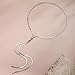 Extra Long Gold Statement Necklace for Women,Trendy Adjustable Herringbone Chain Lariat Y Necklace,Fashion Layered Sweater Necklace Neck Accessories (Silver)
