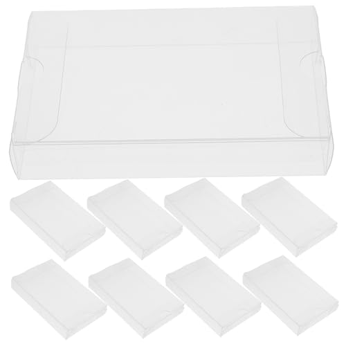 SOLUSTRE 10pcs High Transparency Pvc Cassette Tape Storage Organizer Stackable Clear Plastic Case for Efficient Audio Display and Easy Maintenance Easy to Clean for Home Travel