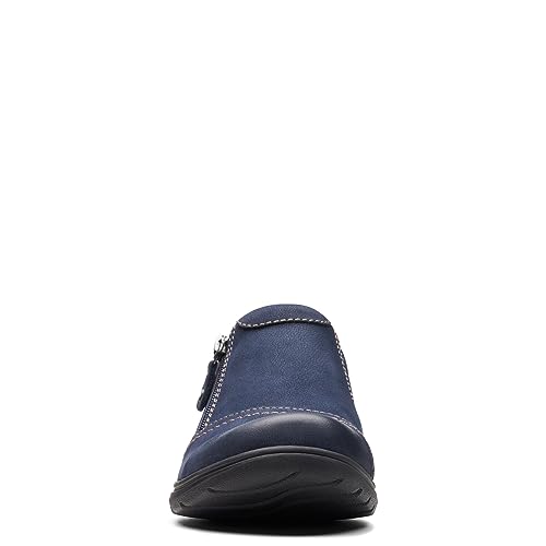 Clarks Clarks Blue's Carleigh Ray Oxford, Navy Nubuck, 9 Medium US