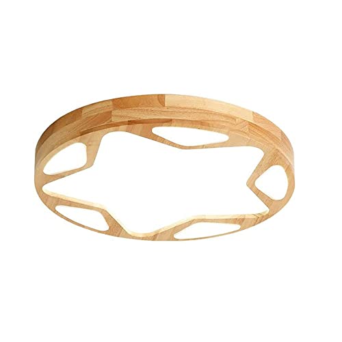 EDSARS Lámpara de Techo de atenuación 3000K-6000K, lámpara de Techo de Madera Simple, luz de Techo LED empotrada, lámpara Plana de Pantalla acrílica, lámparas Decorativas de Ahorro de energía para el