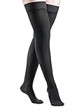 DYNAVEN by SIGVARIS Women's Compression Thigh-Highs 20-30mmHg - Closed Toe with Grip-Top for Secure Fit - Black