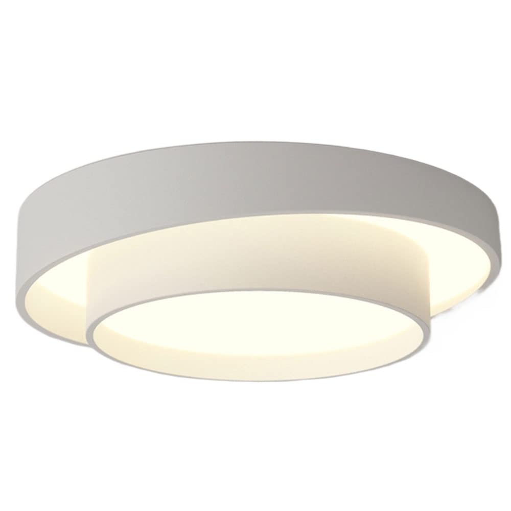 Lampy wiszące, nowoczesna lampa sufitowa LED do wnętrz, okrągła, niski profil, zbliżona do minimalistycznej lampy nordyckiej, 3 zmienne kolory Ø40 cm do salonu, przedpokoju, domowego biura, weranda,
