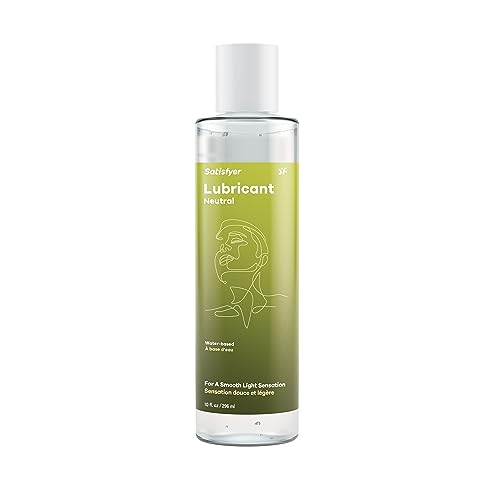 Satisfyer Neutral Lubricant - Water Based Lube for Men, Women and Couples, Oil Free, Condom Friendly, Natural Lubricated Effect - 10 oz. Bottle