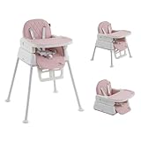 Cadeira De Alimentação Infantil 3 em 1 Harmony Maxi Baby (Rosa)