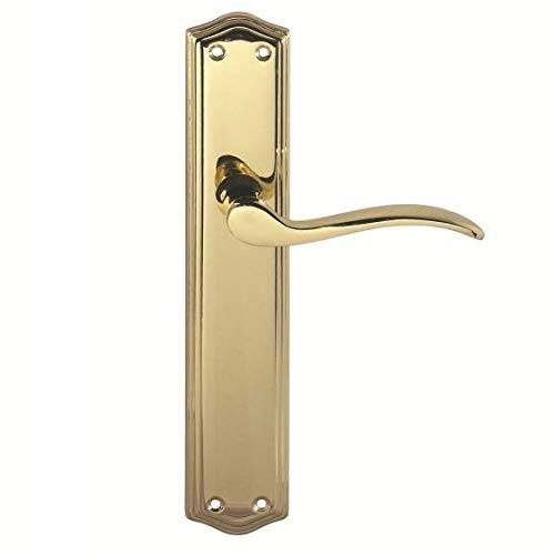 GlobalLock Juego Manilla Placa para Puerta latonado 2 Pares Cover