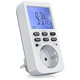 CSL - Zeitschaltuhr digital - mit LCD-Display Beleuchtet - 10 konfigurierbare Programme - LED-Statusanzeige - Zufallsschaltung - 12 24h-Modus - Wochenzeitschaltuhr - 3680W