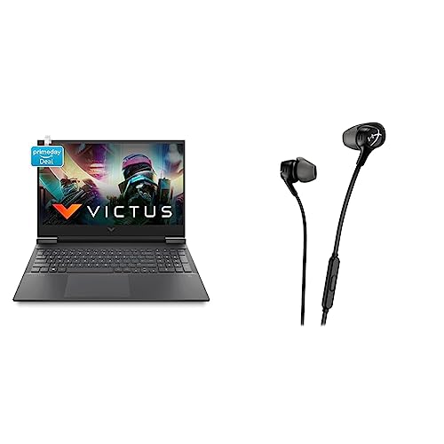 Image of HP Victus Gaming Laptop 11th Gen Intel Core i5-11400H16.1 inch(40.9 cm) FHD IPS Gaming Laptop & HyperX Cloud Earbuds II BLK Gaming Earbuds with Mic