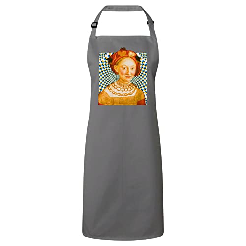 Tablier cuisine premium gris trippy art, le cadeau d'humour vintage idéal