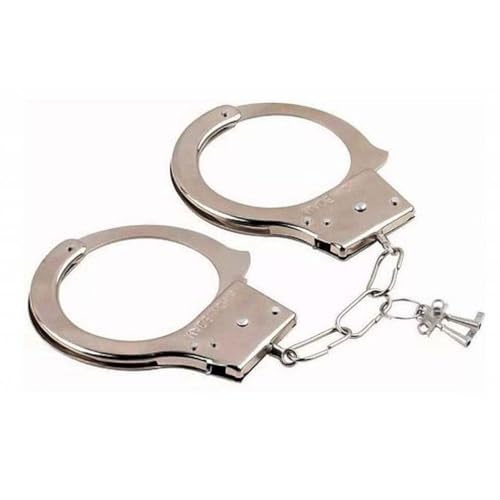 Algema Metal Fantasia Profissional Aço e Corrente Cromada