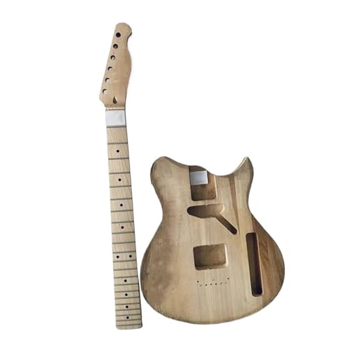 木製エレキギター本体 DIY用ミニTLモデルギターセット(ボディとネック付き)