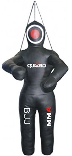 QUADRO-MMA Martial Arts Grappling Dummy Standing Position with Hanging Strap Black - 70 inches