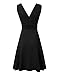 HiQueen Women Sexy deep V Neck Sleeveless Causal Cocktail Evening Party Dress (2XL, Black)