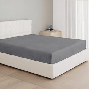 Dreamzie Hoeslaken 120x200 Katoen, Stretch Jersey, 25 cm Pocket, Geschikt voor Matrassen tot 22 cm, Oeko-Tex Gecertificeerd, Hypoallergeen - Antraciet