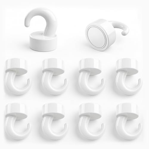 NogmeTaa Small Magnetic Hooks for Refrigerator, Mini Magnetic Hooks for