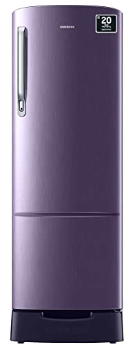 Samsung 255 L 3 Star Inverter Direct Cool Single Door Refrigerator(RR26T389YUT/HL, Pebble Blue, Base Stand with Drawer)