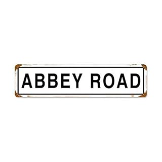 Lenrius Vintage The Abbey Road Studio Album Cover Metal Sign Wall Decor 16″x4″ - Les Beatles, Paul McCartney, John Lennon, RIngo Starr, George Harrison
