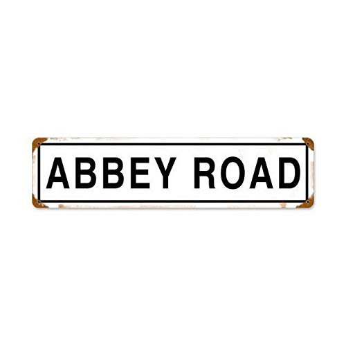 Lenrius Vintage The Abbey Road Studio Album Cover Metal Sign Wall Decor 16″x4″ - Les Beatles, Paul McCartney, John Lennon, RIngo Starr, George Harrison Lenrius Vintage The Abbey Road Studio Album Cover Metal Sign Wall Decor 16"x4"