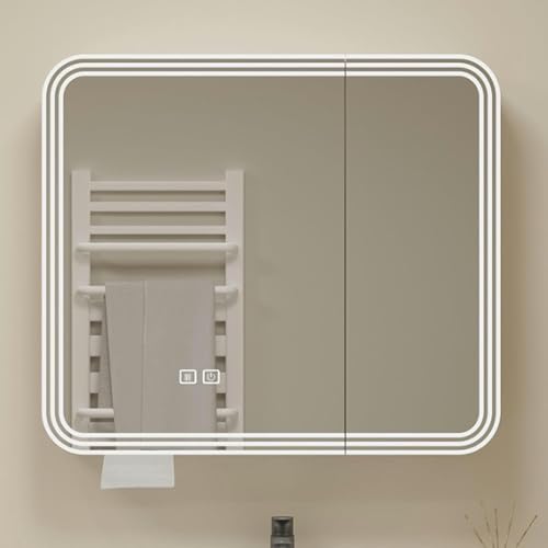 Botiquín de aluminio y espejo de tocador con luces para baños exclusivos 2