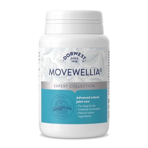 Dorwest Herbs MoveWellia Joint Care Supplement for Dogs and Cats - 100 Tablets - Natural Dog Supplements for Joint Discomfort with Boswellia Chondroitin Glucosamine and Celery Seed