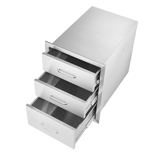 Vevor BBQ DRAWERS 18X20.5X23 INCH 18X23 Inch Outdoor Kitchen Stainless Steel Triple Access Bbq Drawers thumb #9