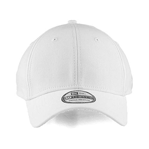 New Era Blank Custom 39THIRTY Stretch-Fitted Cap (WHT, S/M) - Thumbnail 2