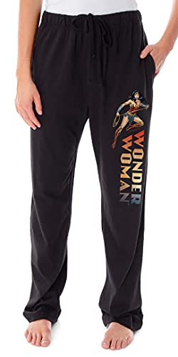 Pyjama Wonder Woman femme XXL pantalon de détente noir pour soirée cocooning