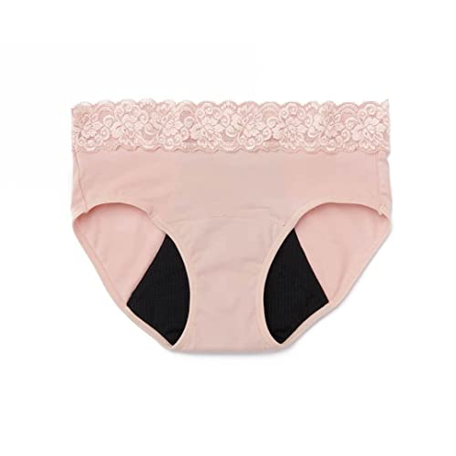 Braguitas Menstruales Kiwitas Encaje De Platanomelón (Nude) - Xl